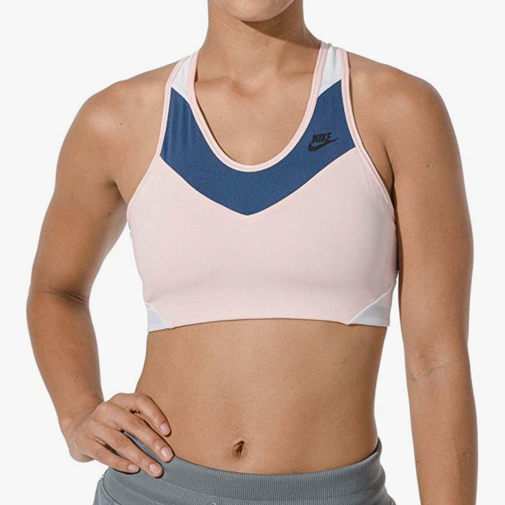 NIKE Women’s XL Support Sports Bra Breathable Mesh Cross-back Echo Pink …